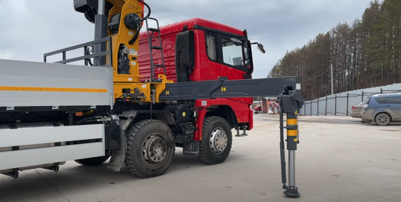 Кран манипуляторная установка XCMG SQS 350-5 на шасси Shacman X3000 8x4