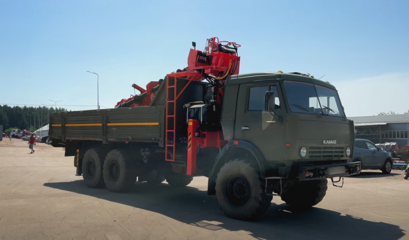 Бурильно крановая установка Dintek LS2056 на шасси KAMAZ 4310